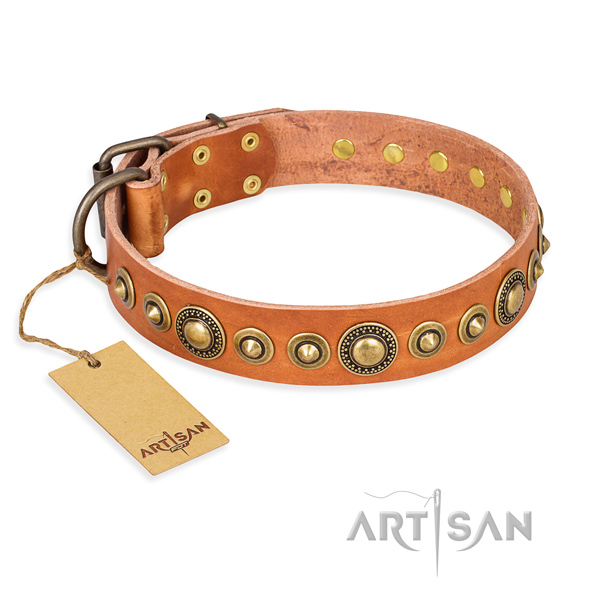 Durable leather collar made for your doggie